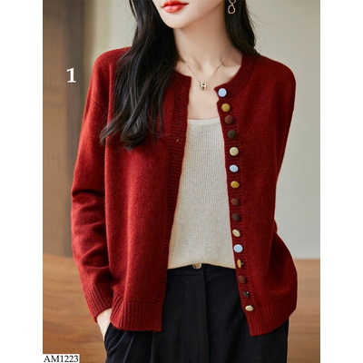 AM1223 ÁO CARDIGAN LEN CÚC MÀU CHO NỮ