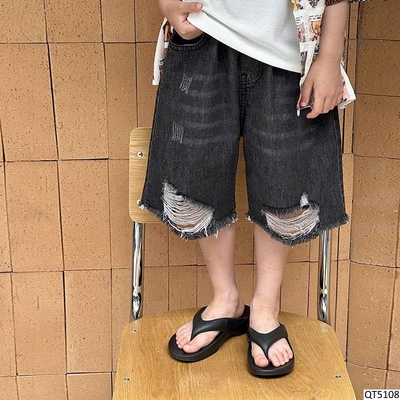 QT5108 QUẦN SHORT JEAN RÁCH CHO BÉ
