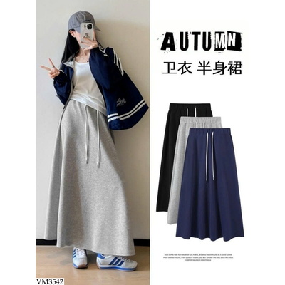 VM3542 CHÂN VÁY DÀI LƯNG THUN DÂY RÚT