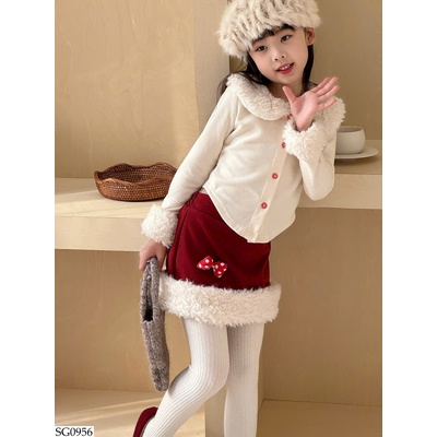 SG0956 SET VÁY PHỐI LÔNG BG