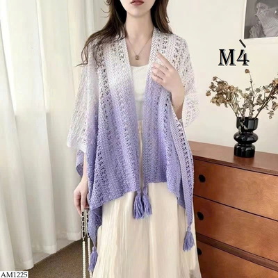 AM1225 ÁO CHOÀNG LEN MỎNG TUA RUA 