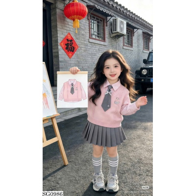 SG0986 SET ÁO GILE MIX SƠ MI MIX CV BG
