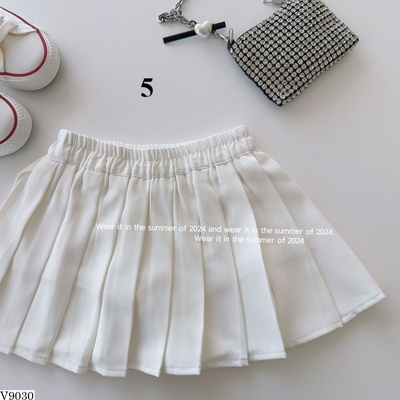 V9030 CHÂN VÁY NGẮN XẾP LY BG