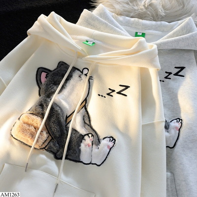 AM1263 ÁO HOODIE HÌNH MÈO BÔNG
