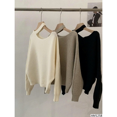 AM1258 ÁO LEN LỆCH VAI CHO NỮ