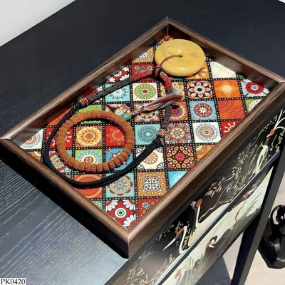 PK0420 KHAY TRÀ HỌA TIẾT