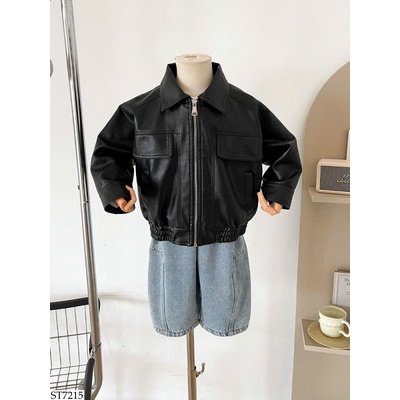 ST7215 SET ÁO KHOÁC DA MIX QUẦN JEAN