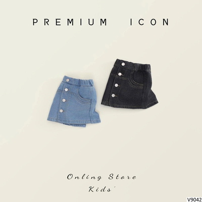 V9042 CHÂN VÁY JEAN PREMIUM