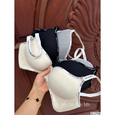 DL3708 COMBO 3C ÁO BRA VIỀN CHỮ KO GỌNG LÊN FORM SIÊU ĐẸP