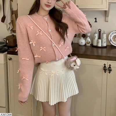 AM1268 ÁO CARDIGAN LEN NƠ CHO NỮ
