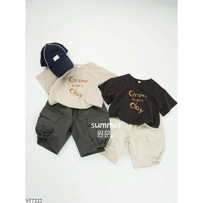 ST7222 SET ÁO PHÔNG CHỮ MIX QUẦN TÚI HỘP