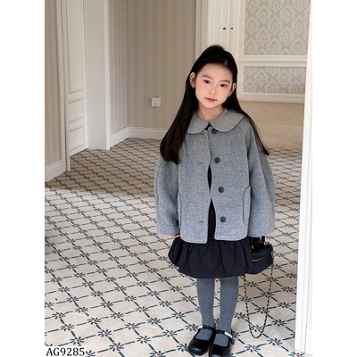 AG9285 ÁO KHOÁC DẠ CỔ SEN AMBBKIDS