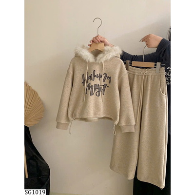SG1019 BỘ NỈ CHỮ HODIE PHỐI LÔNG
