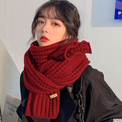 K1432 KHĂN LEN DỆT GÂN GIỮ ẤM