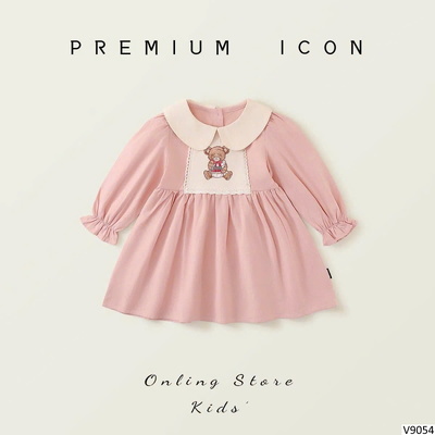 V9054 VÁY THU ĐÔNG CHO BÉ PREMIUM