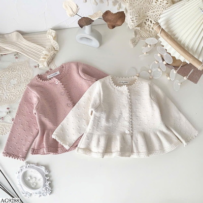 AG9288 ÁO LEN CARDIGAN VIỀN BÈO BG