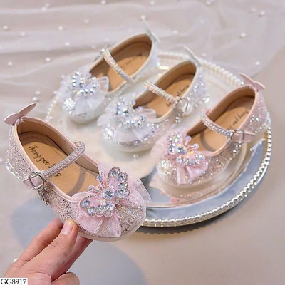 GG8917 GIÀY CÔNG CHÚA NƠ BƯỚM BLING