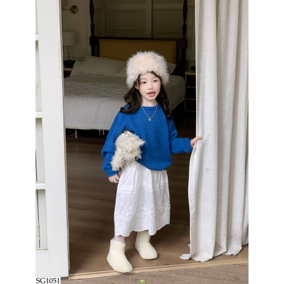 SG1051 SET ÁO LEN MIX CV TRẮNG BG