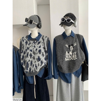 SM4326 SET ÁO GILE LEN MIX SƠ MI JEAN