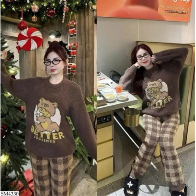 SM4330 BỘ NGỦ LÔNG QUẦN KẺ NỮ