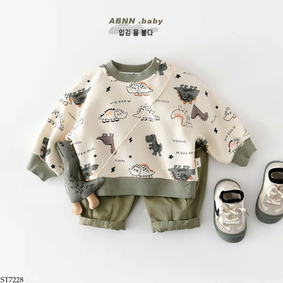 ST7228 SET ÁO KHỦNG LONG MIX QUẦN SUÔNG 