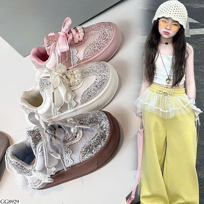 GG8929 GIÀY SNEAKER NƠ BLING BG