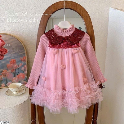 V9079 VÁY TIM CÔNG CHÚA KIM SA