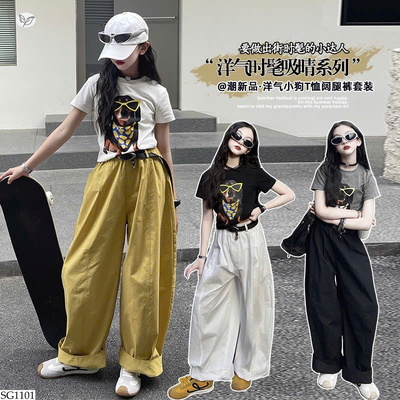 SG1101 SET ÁO CÚN MIX QUẦN SUÔNG BG