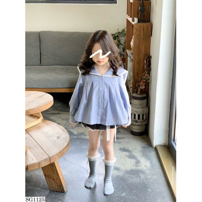 SG1125 SET ÁO SƠ MI BÈO MIX CV NGẮN PHỐI REN