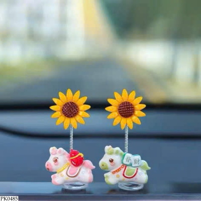 PK0485 BỘ 5 HOA HƯỚNG DƯƠNG TRANG TRÍ Ô TÔ