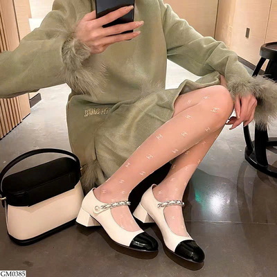 GM0385 GIÀY PHỐI MÀU GÓT VUÔNG