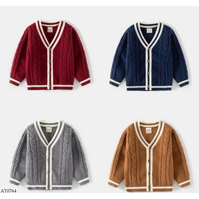 AT0764 ÁO CARDIGAN LEN CÀI NÚT CHO BÉ