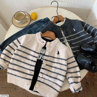 AT0756 ÁO CARDIGAN LEN KẺ BT