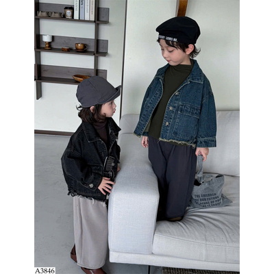 A3846 ÁO KHOÁC JEAN VIỀN RÁCH CHO BÉ