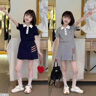 SG1132 SET POLO PHỐI SỌC BG
