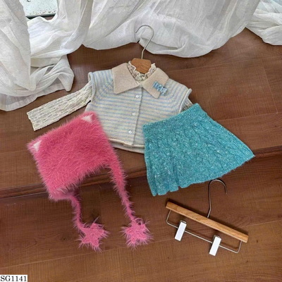 SG1141 SET ÁO MIX CHÂN VÁY BG