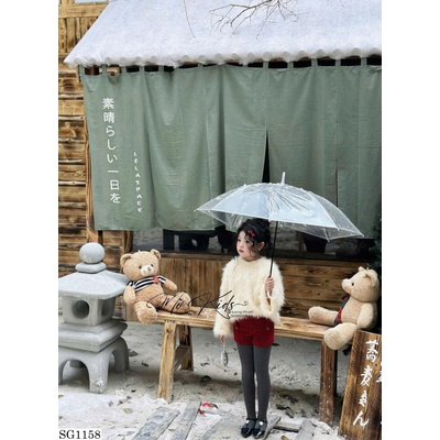 SG1158 SET ÁO LÔNG MIX QUẦN SHORT ĐỎ BG