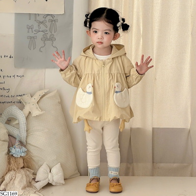 SG1169 SET ÁO KHOÁC VỊT VÀNG MIX QUẦN LEGGING
