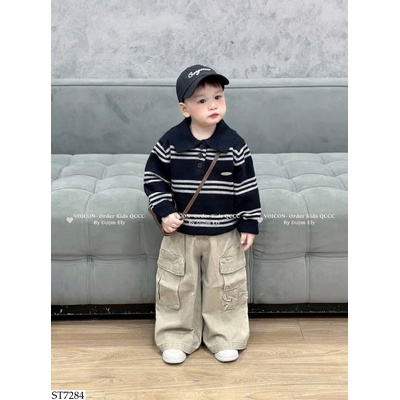 ST7284 SET ÁO LEN POLO MAIBAO MIX QUẦN THÔ MUZI