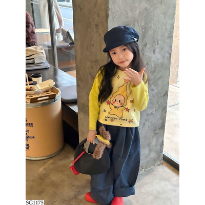 SG1175 SET ÁO THUN VÀNG MIX QUẦN BG