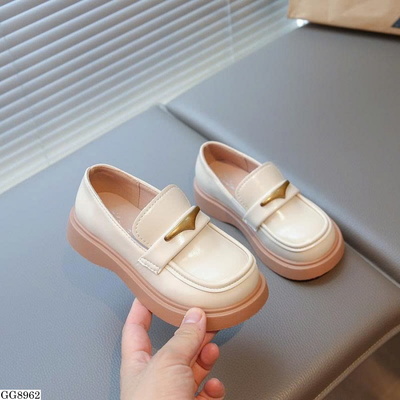 GG8962 GIÀY LƯỜI DA KHÓA KIM LOẠI BÉ