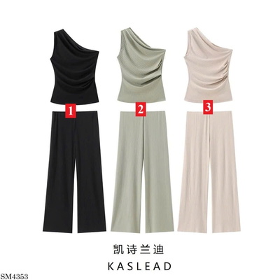 SM4353 SET ÁO LỆCH PHỐI QUẦN DÀI KASLEAD