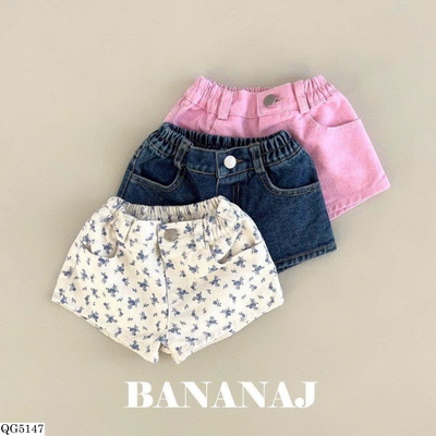 QG5147 QUẦN SHORT JEANS HỌA TIẾT BG BANANAJ