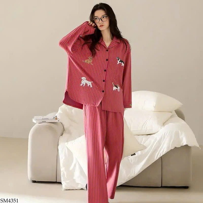 SM4351 BỘ PIJAMA KẺ CHO NỮ