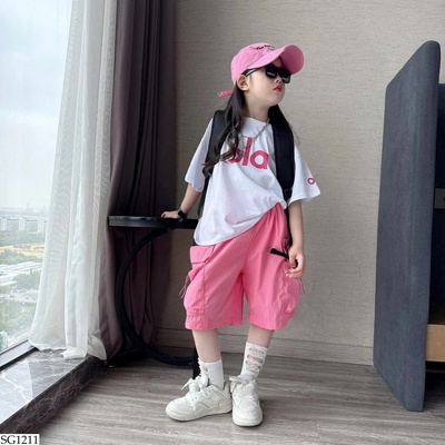 SG1211 SET ÁO PHÔNG PHỐI QUẦN SHORT CHO BG