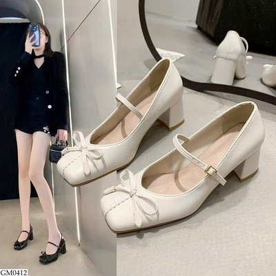 GM0412 GIÀY NƠ CAO GÓT MŨI VUÔNG NỮ