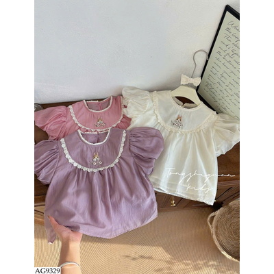 AG9329 ÁO THỎ PHỐI CỔ REN BG