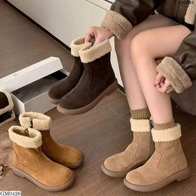 GM0426 BOOT CỔ LÔNG CHO NỮ