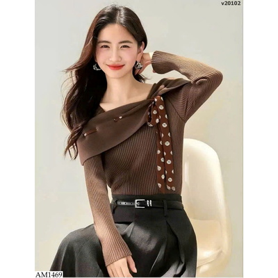 AM1469 ÁO DỆT KIM CỔ VUÔNG