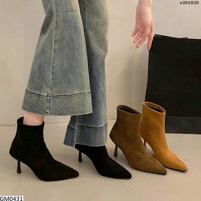 GM0431 BOOT DA LỘN MŨI NHỌN GÓT